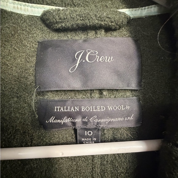 J. Crew Forest Green Italian Wool Overcoat - Picture 5 of 5